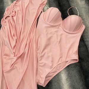 Elegant Pink Women's Intimate Bodysuit